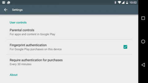 Покупки в Google Play теперь можно подтверждать отпечатком пальца