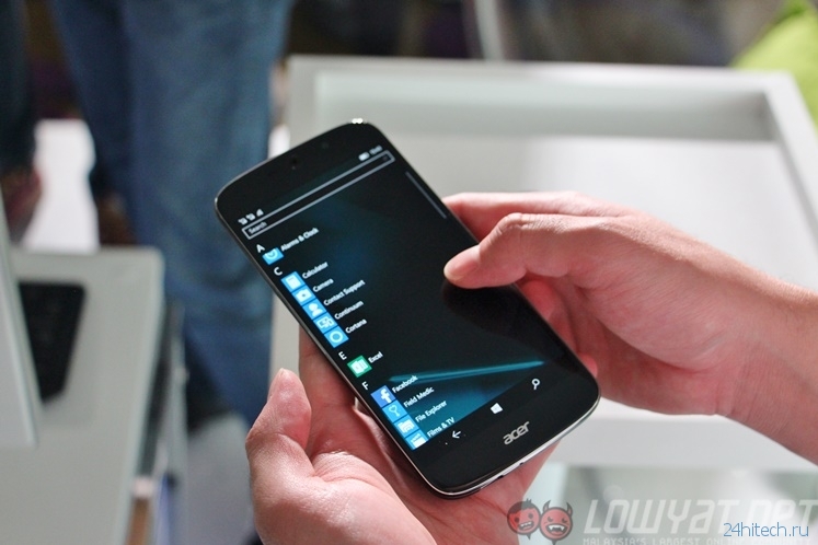 Режим Continuum на смартфоне Acer Liquid Jade Primo продемонстрирован на видео